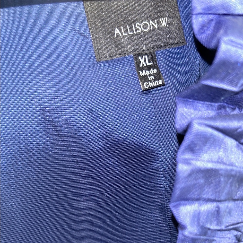 Blue Silk Women's Long Skirt Suit - Picture 12 of 15
